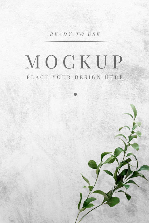 Free Leaf Mockup Background Psd