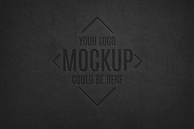 Free Leather Pressed Logo Mockup Psd