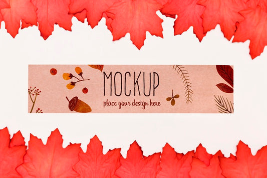 Free Leaves Assortment Autumnal Mock-Up Design Psd