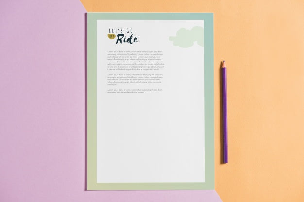 Free Letterhead Mockup Next To Pen Psd