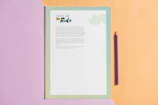 Free Letterhead Mockup Next To Pen Psd