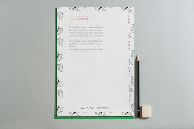 Free Letterhead Mockup On Clipboard Psd