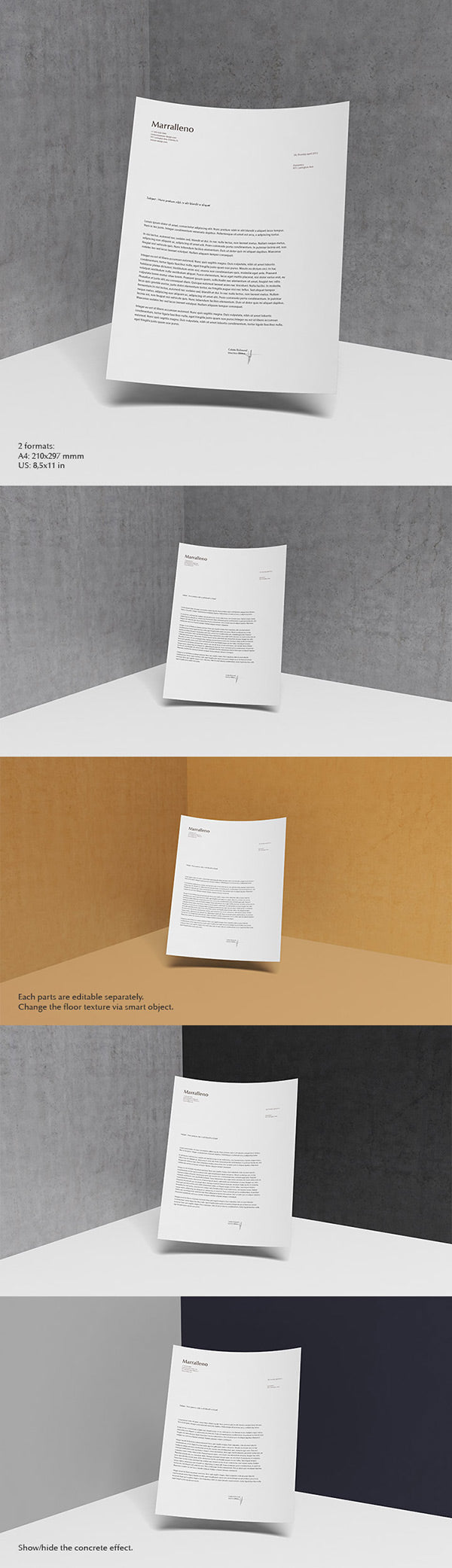 Free Letterhead Mockup Psd