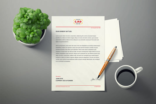 Free Letterhead Mockup Psd