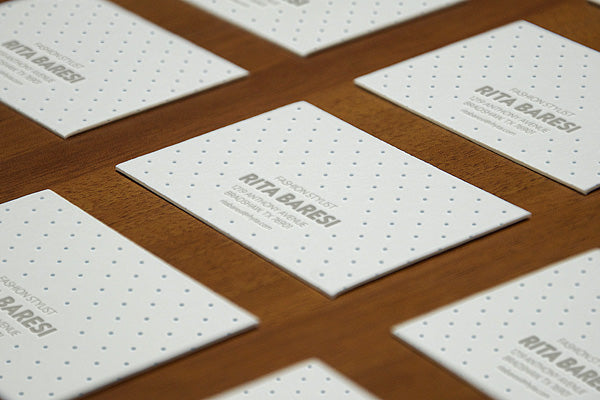 Free Letterpress B-Cards Perspective Mockup