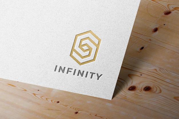 Free Letterpress Logo Mockup Psd