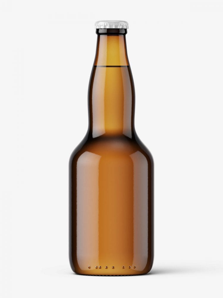 Free Light Beer Bottle Mockup