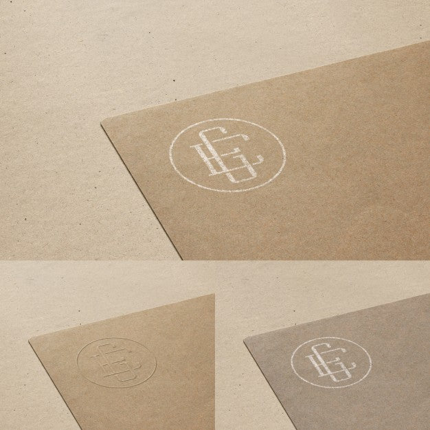 Free Logo Mock Up In Cardboard Psd