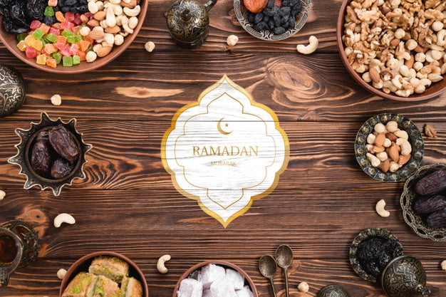 Free Logo Mockup With Ramadan Concept Psd