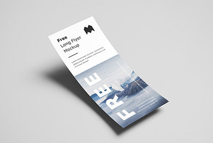 Free Long Flyer Mockup