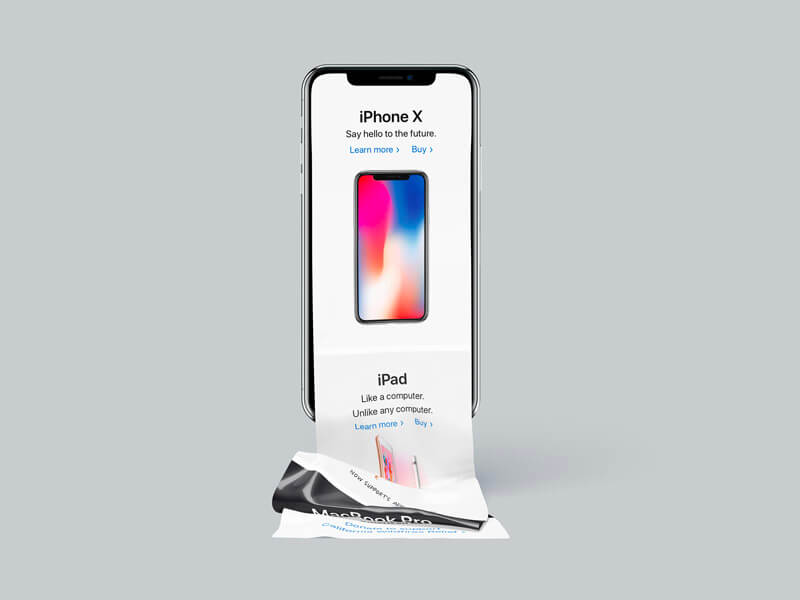 Free Long Scroll Iphone X Mockup