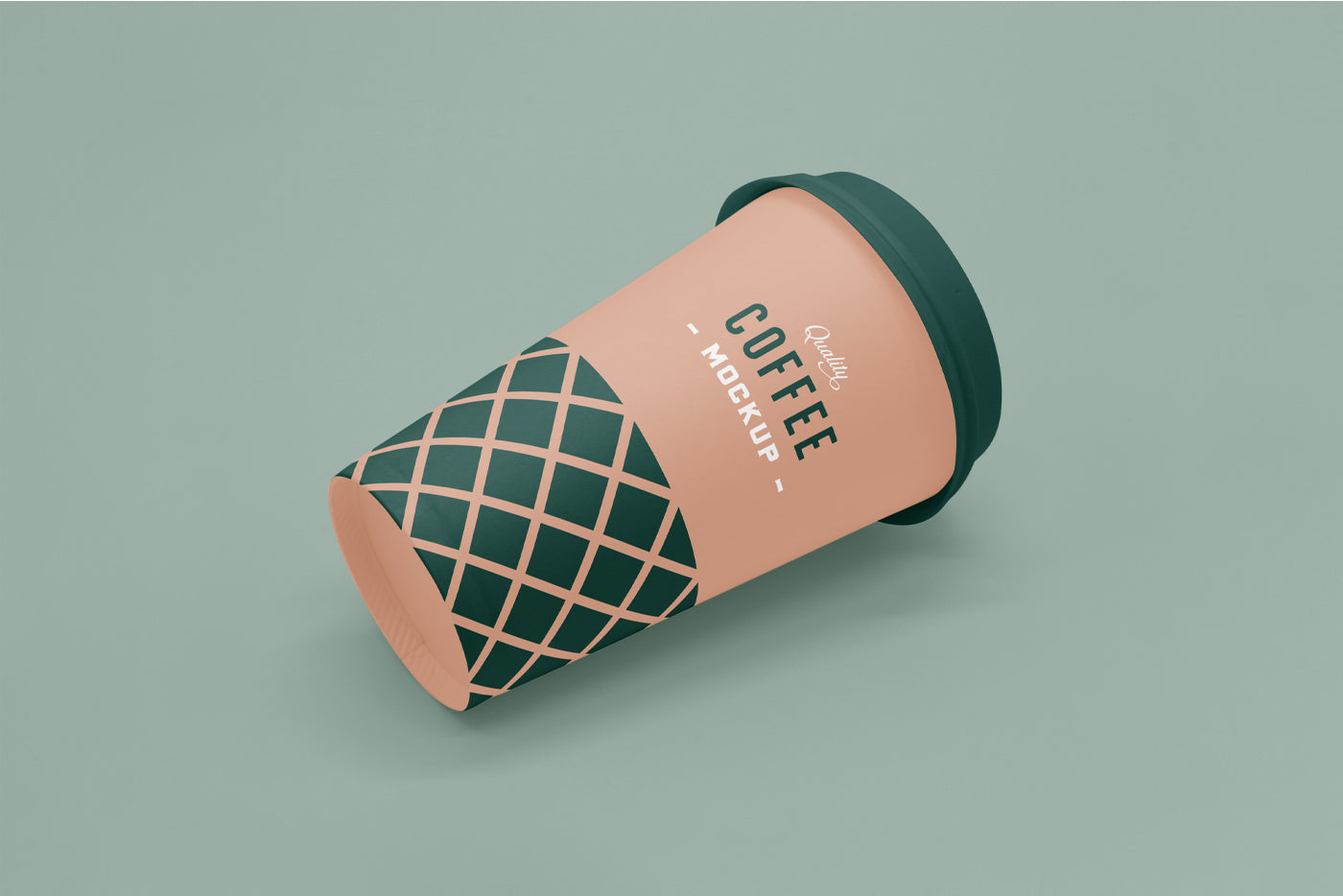 Free Lying Coffee Cup Mockup