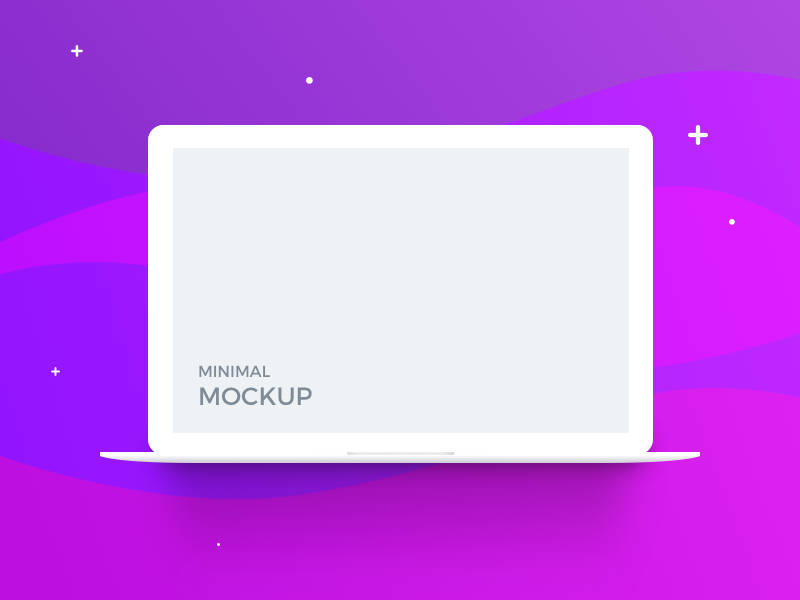 Free Macbook Minimal Mockup