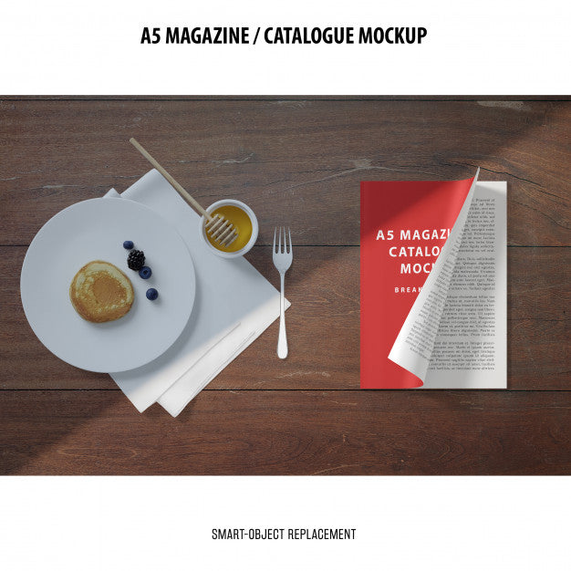 Free Magazine Catalogue Mockup Psd