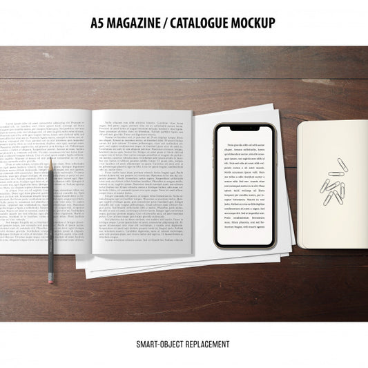 Free Magazine Catalogue Mockup Psd