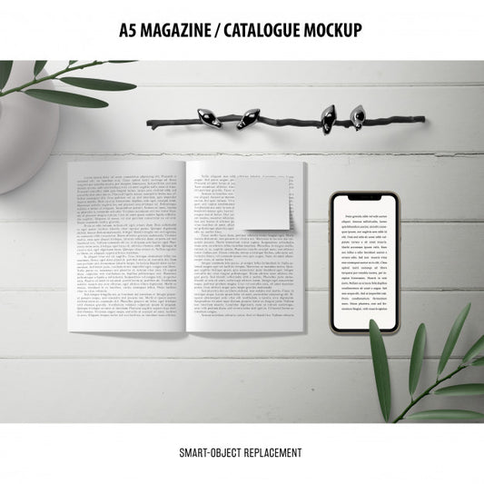 Free Magazine Catalogue Mockup Psd