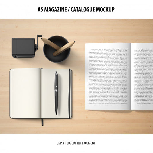 Free Magazine Catalogue Mockup Psd