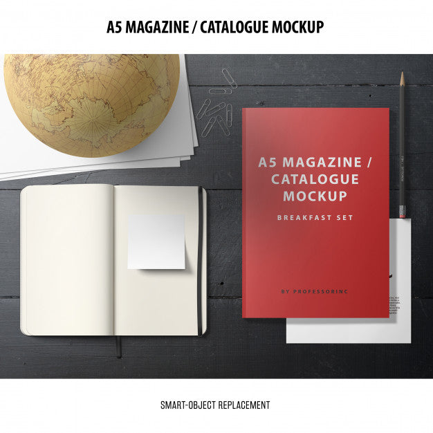 Free Magazine Catalogue Mockup Psd