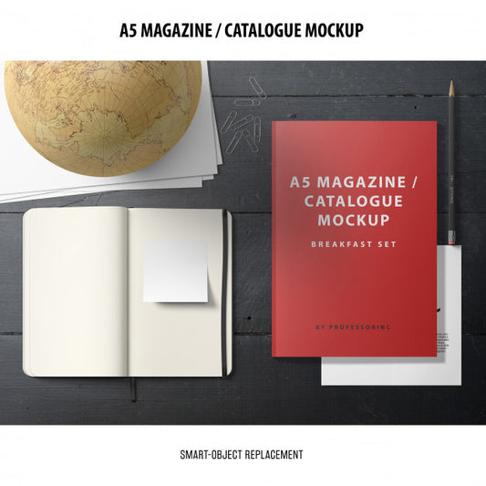 Free Magazine Catalogue Mockup Psd