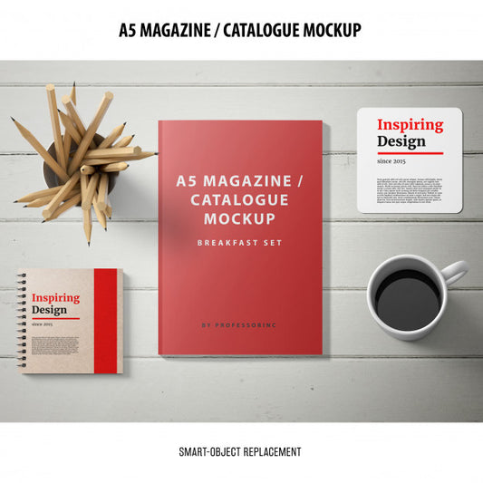 Free Magazine Catalogue Mockup Psd