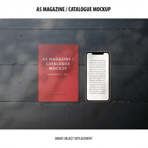 Free Magazine Catalogue Mockup Psd