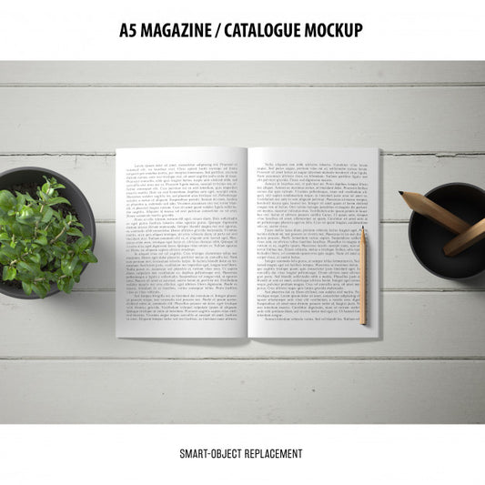 Free Magazine Catalogue Mockup Psd