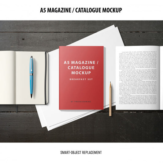 Free Magazine Catalogue Mockup Psd