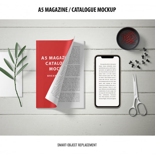 Free Magazine Catalogue Mockup Psd
