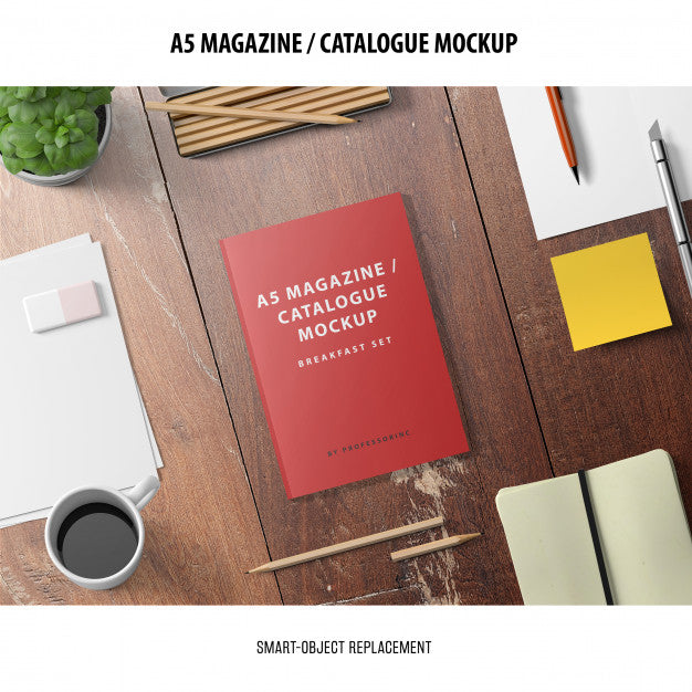Free Magazine Catalogue Mockup Psd