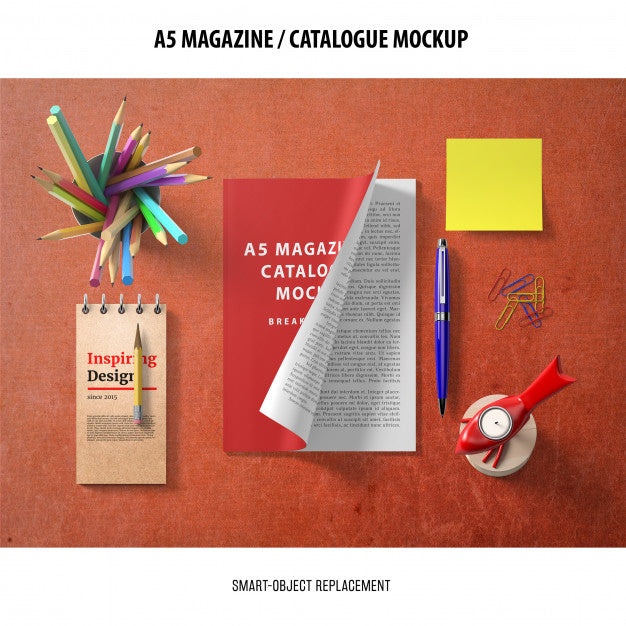 Free Magazine Catalogue Mockup Psd