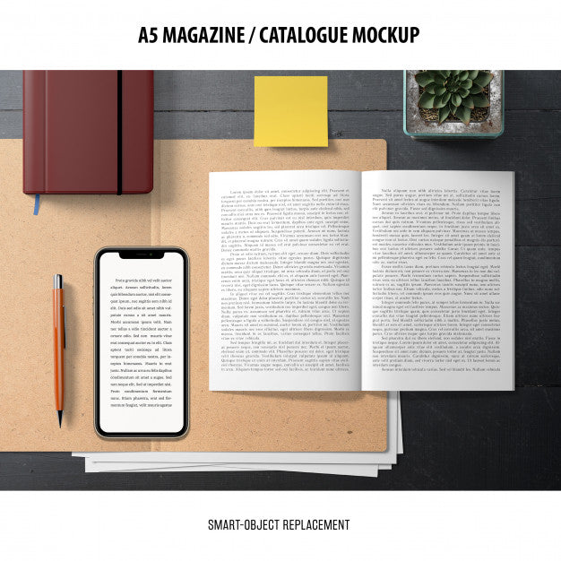 Free Magazine Catalogue Mockup Psd