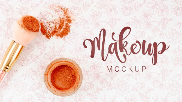 Free Make Up Mock-Up With Loose Powder Psd