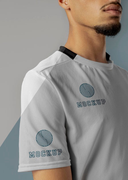 Free Male Soccer Player Apparel Mock-Up Psd