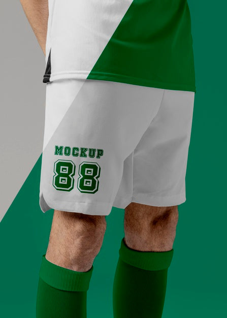 Free Male Soccer Player Apparel Mock-Up Psd