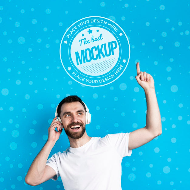 Free Man Listening To Music And Being Happy Psd