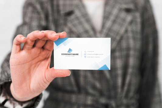 Free Man With Business Card Psd