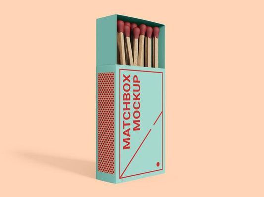 Free Match Box Mockup Template Psd