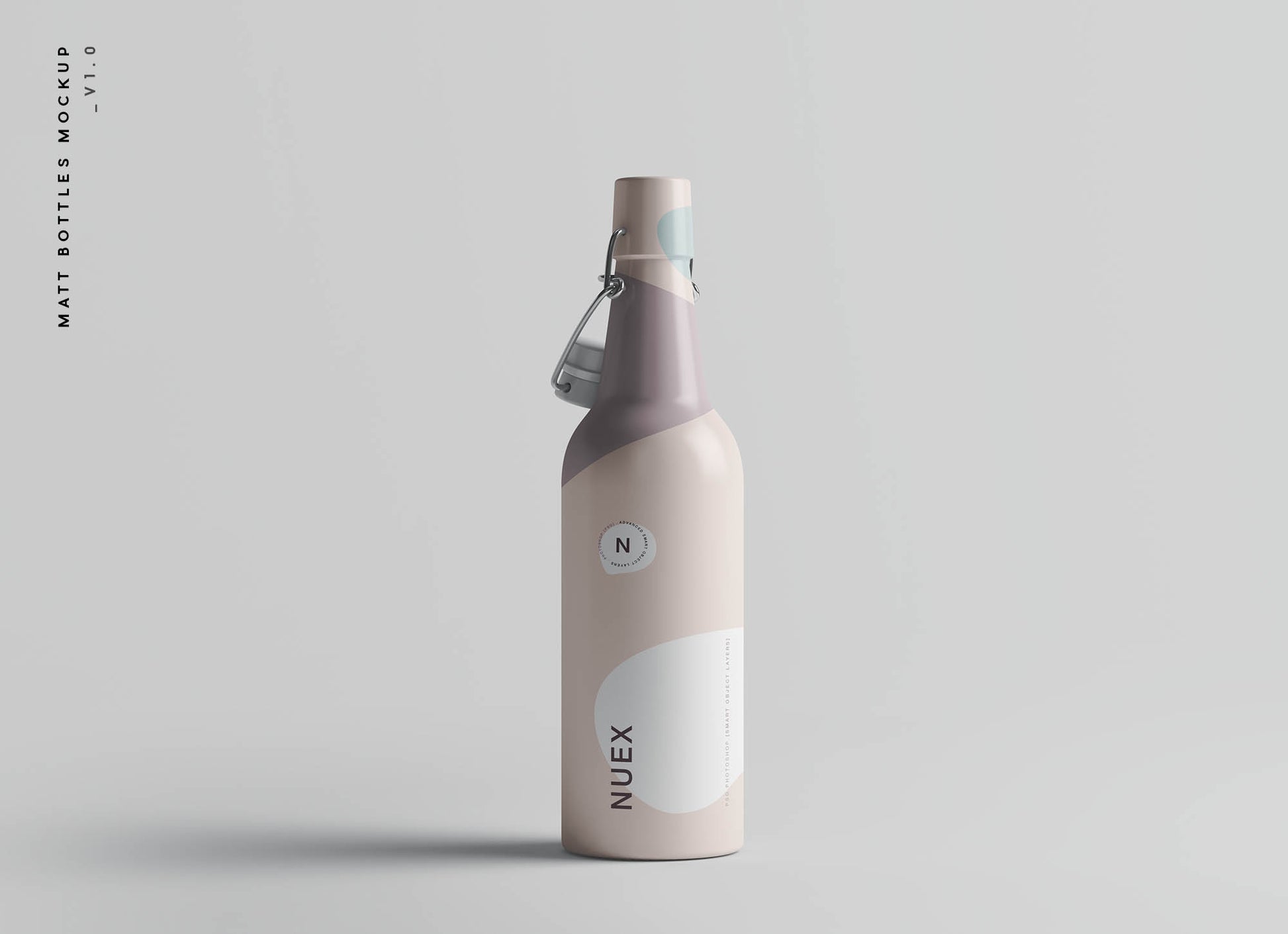 Free Matt Clamp Bottle Mockup