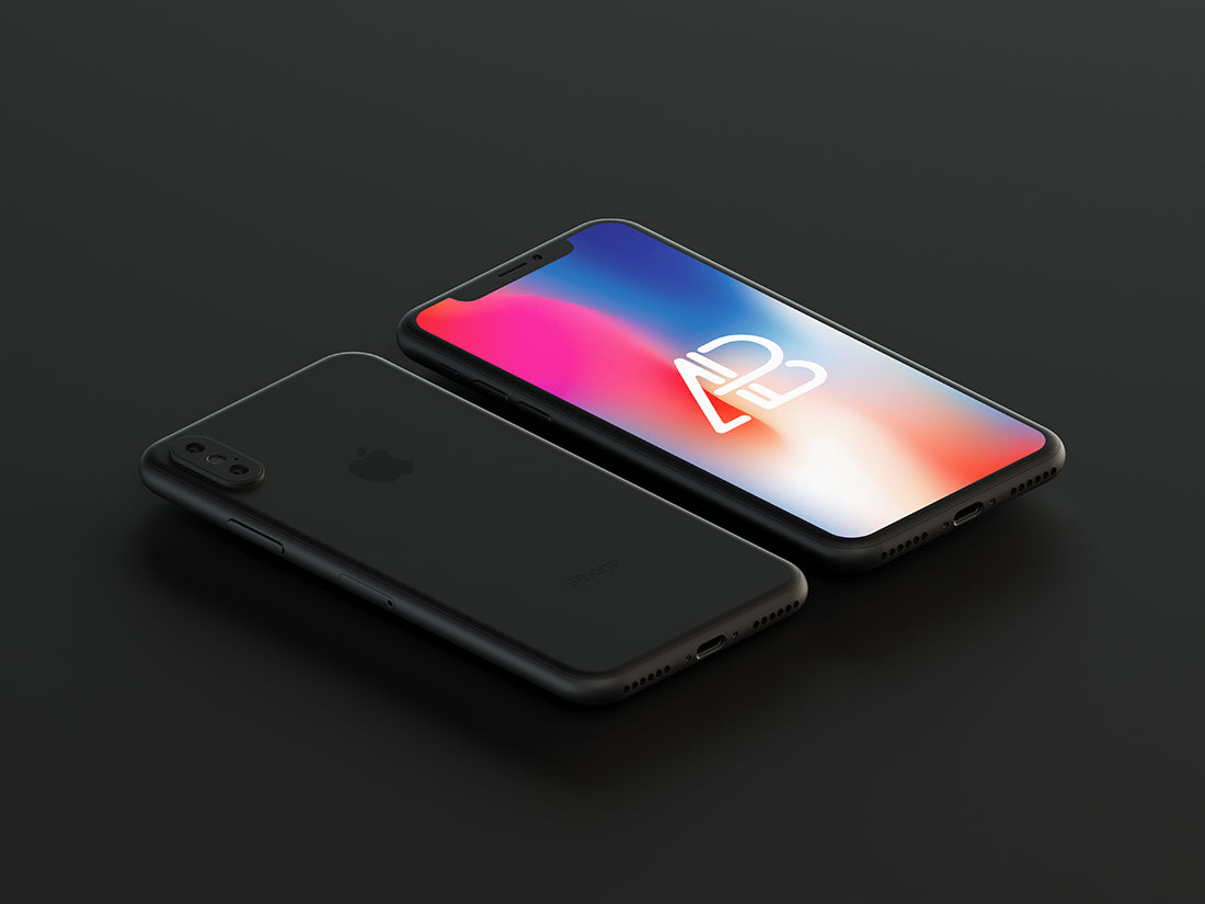 Free Matte Black Iphone X Mockup