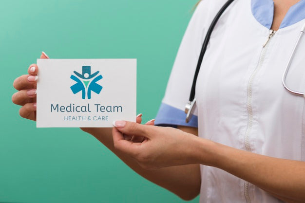 Free Medical Team Mock-Up Card Psd