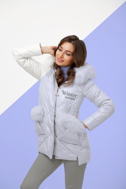 Free Medium Shot Model Posing With Jacket Psd