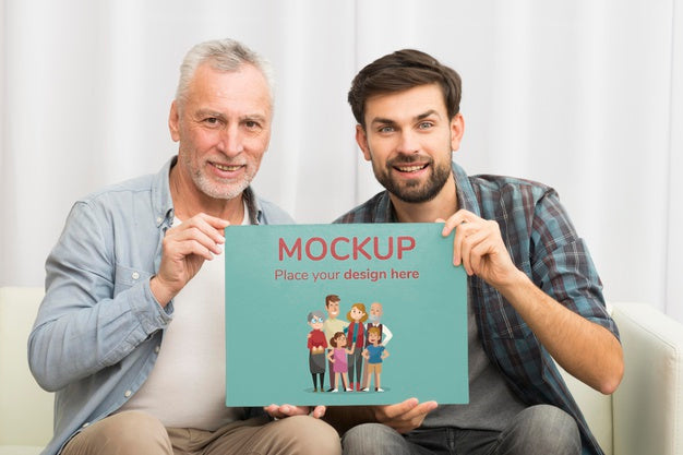 Free Medium Shot Senior Father And Son Psd