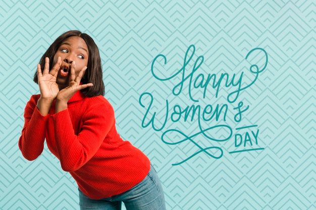 Free Medium Shot Woman Posing On Women'S Day Psd