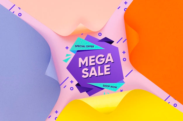 Free Mega Sale Geometry Paper Psd