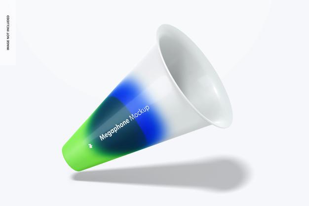 Free Megaphone Mockup, Falling Psd