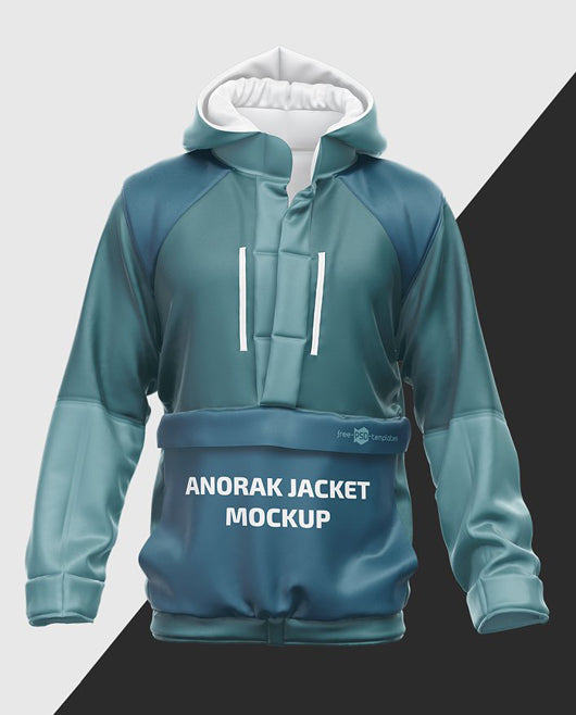 Free Mens Anorak Jacket Mockup