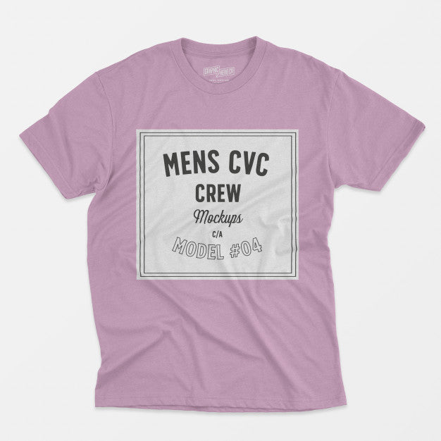 Free Mens Cvc Crew Mockup 04 Psd