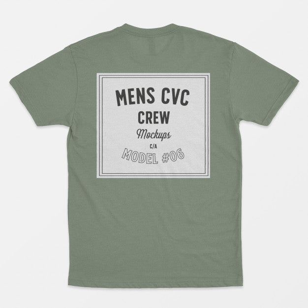 Free Mens Cvc Crew Mockup 06 Psd