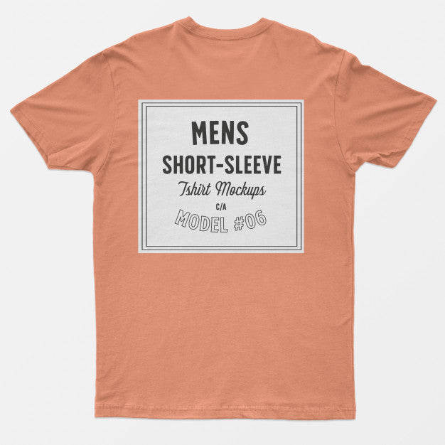 Free Mens Short Sleeve T-Shirt Mockups Psd