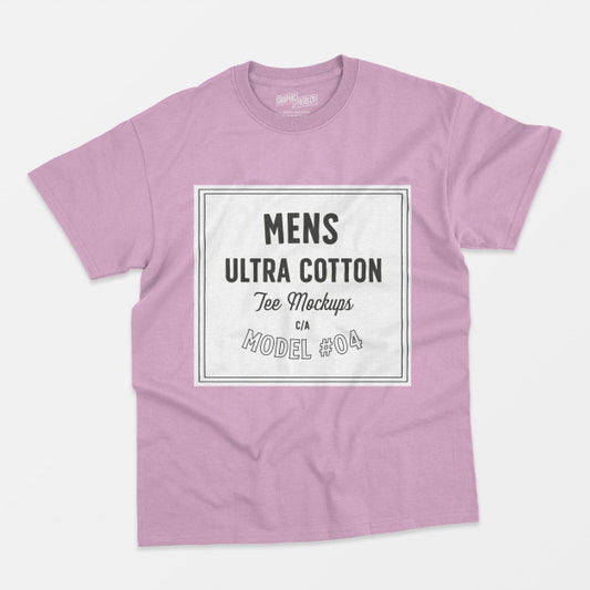 Free Mens Ultra Cotton Tee Mockup 04 Psd